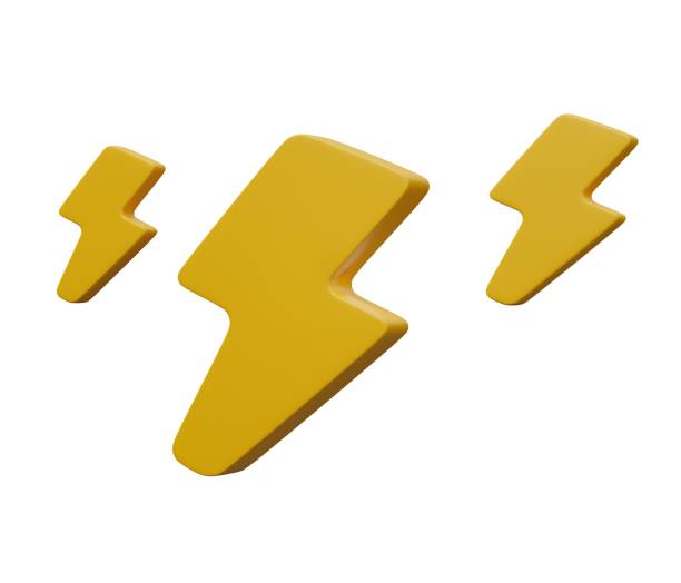 istock thunderbolt 3d icon. 3d render cartoon minimal icon illustration 1473575823
