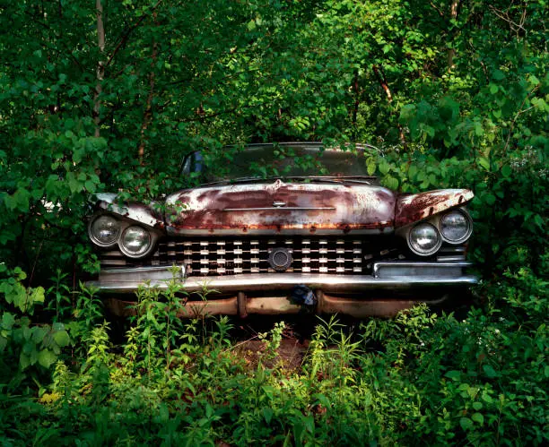 Old Buick Electra 1959 in car graveyard
