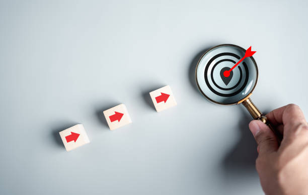 istock Business growth success achievement concept, step stair or ladder for planning development leadership and customer target group 1473580508