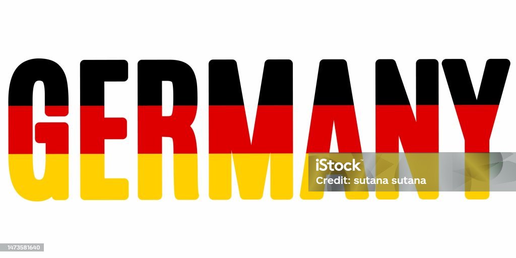 Ger Word Germany Word With German Flag Stock Illustration - Download Image Now ...
