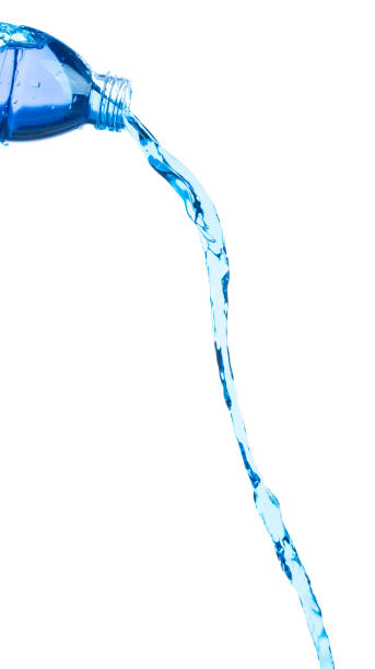istock Drinking Water in Plastic Bottle fall fly in mid air, fresh water plastic bottle floating explosion. Fresh water plastic bottles pour throw in air. White background isolated freeze motion high speed 1473584604