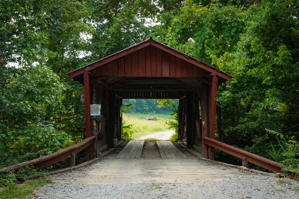 istock Covered bridge to Farmhouse 1473585441