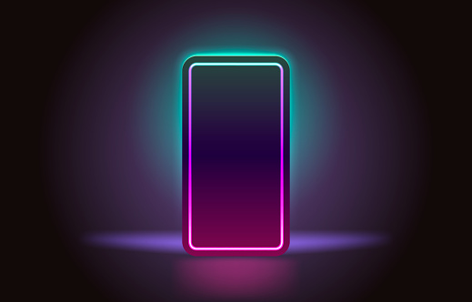 Mobile Display Vector Smartphone Mobile Screen Technology Mobile Display Light Vector Stock ...