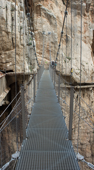 Caminito del Rey , passagens  cravadas nas paredes dos desfiladeiros de Chorro e Gaitanejo, em Málaga, na Espanha