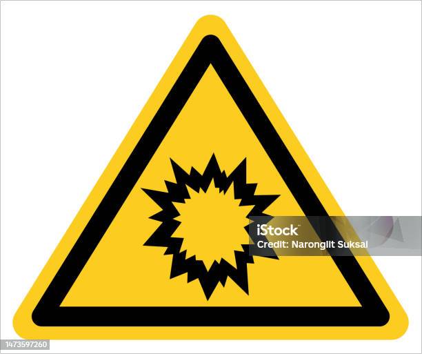 Warning Explode Design Warning From Explosions Or Explosions Fragments Stock Illustration ...