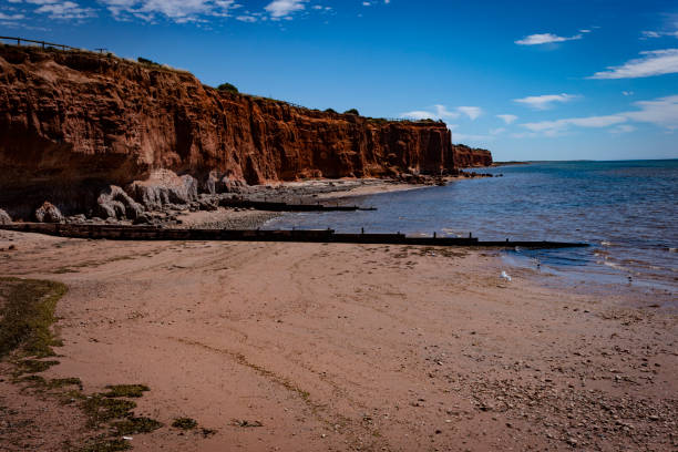 The cliffs a the beach at Ardrossan in South Australia stock photo