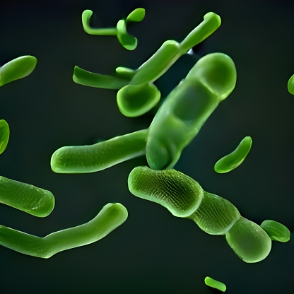 Bacteria Lactobacillus, 3D illustration. lactic acid bacteria. in California City, California, United States