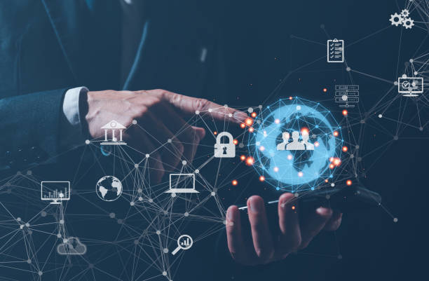 istock Digital transformation technology strategy, IoT, internet of things. transformation of ideas and the adoption of technology in business in the digital age, enhancing global business capabilities. Ai 1473603937