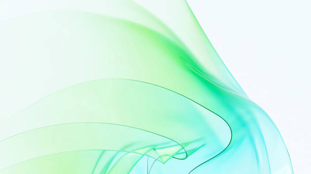 3D rendering clean background, abstract green sustainable, transparent glass overlaying image