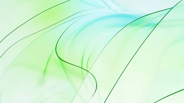 3d render clean background, abstract green sustainable, transparent glass overlapping image
