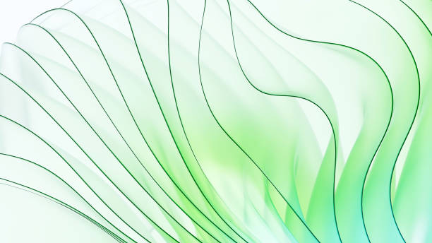 istock soft and transparent background, light blue and green on white background, abstract drape 3d render 1473605795