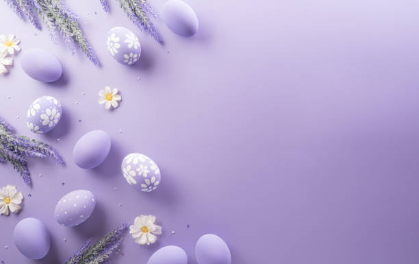 istock Happy easter! Colourful Easter eggs on pastel background. Decoration concept for greetings and presents on Easter Day celebrate time. 1473612325