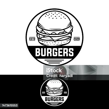 istock hamburger food vector template. burger fast food graphic illustrations in modern style. 1473615553