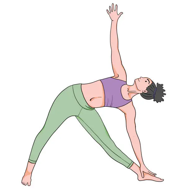 Vector illustration of Yoga gesture isolated
