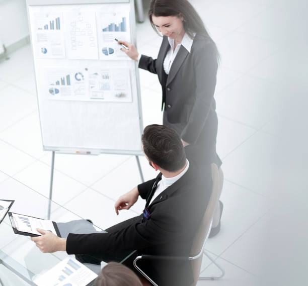 istock marketer makes a presentation for the business team 1473626447