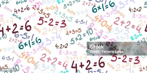 Solve Mathematics Examples Seamless Pattern Stock Illustration ...