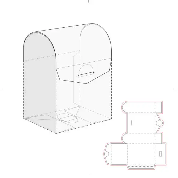 Vector illustration of Rounded Top Box