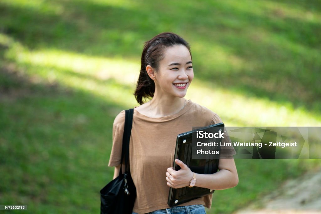 Asian Chinese University student Active Lifestyle Stock Photo