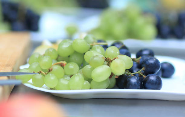istock plate of grapes on the table at the chef 1473634934