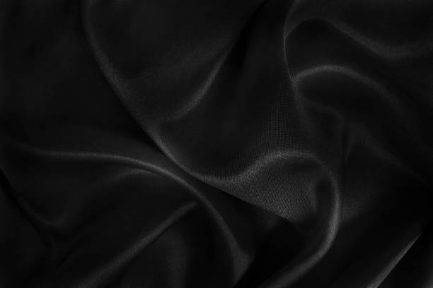 istock Black grey fabric texture background, detail of silk or linen pattern. 1473635186