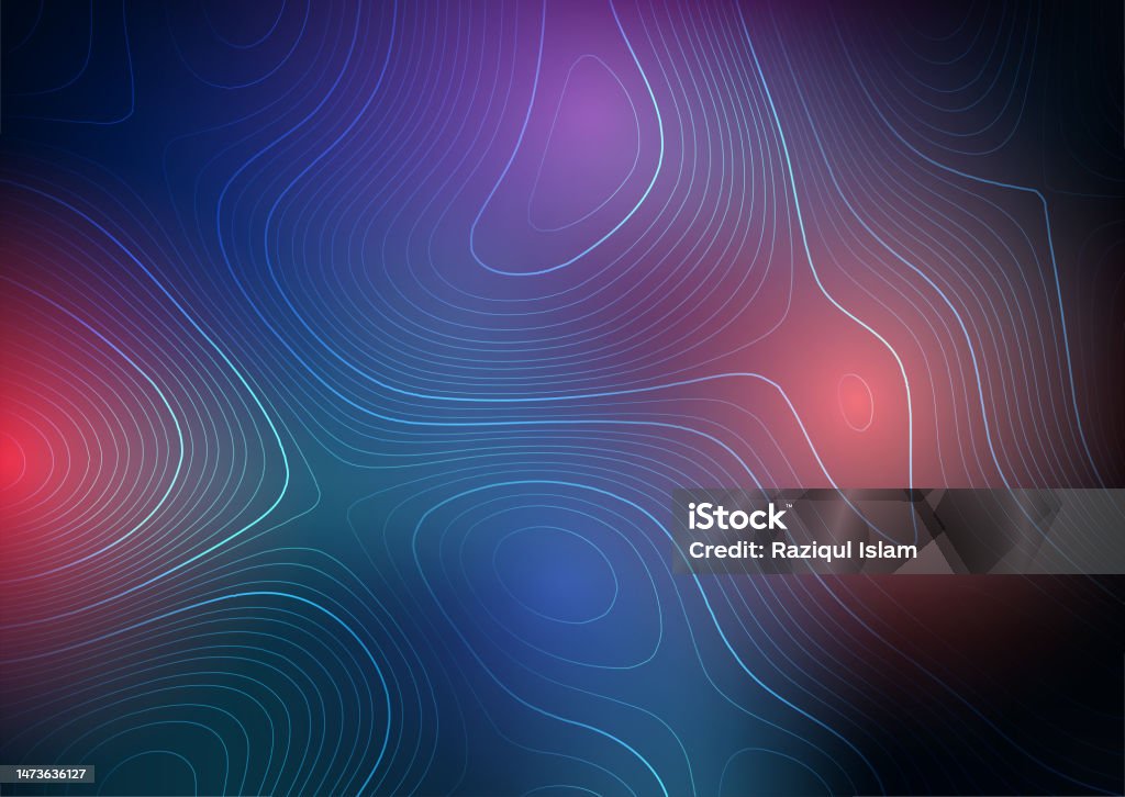 Topography Abstract Map Design Stock Illustration - Download Image Now ...