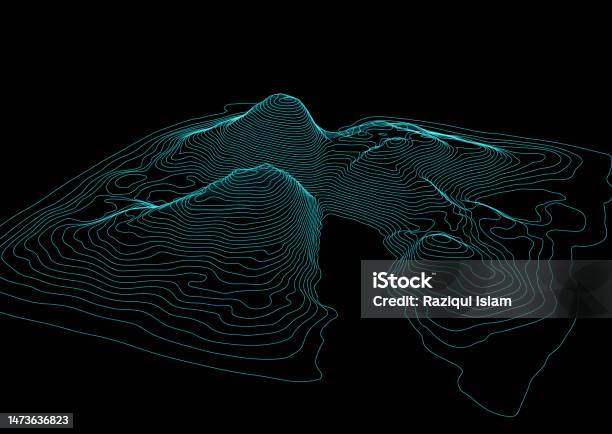 Abstract Topographical Map Design Abstract Background With Landscape Topographic Map Design Stock ...