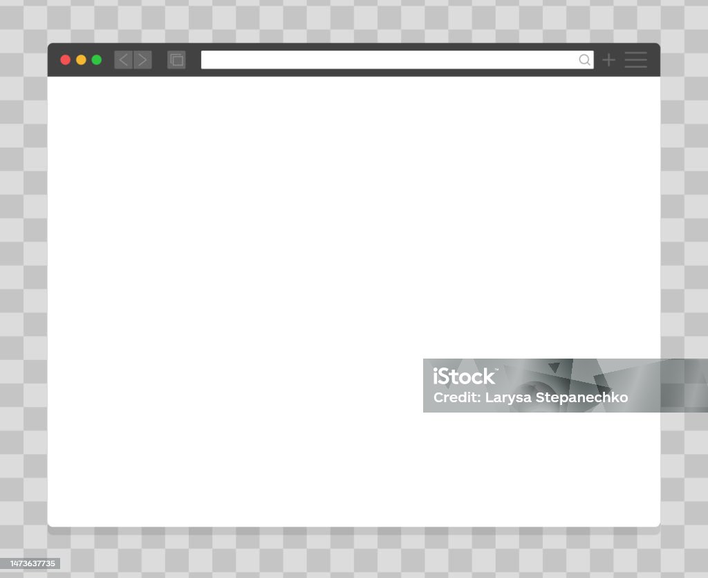 Transparent Browser Design Modern Browser Window Design On Transparent Background Web Window ...