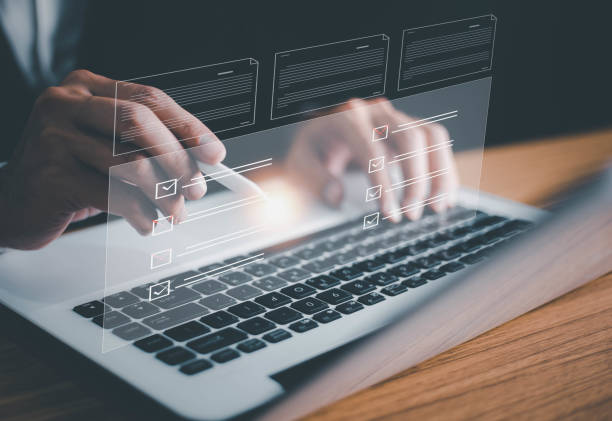 istock HRM, Human resources management concept. Check resume, Screening employee information, job applicants, Employees must complete the online survey form, answer the test questions. 1473639254