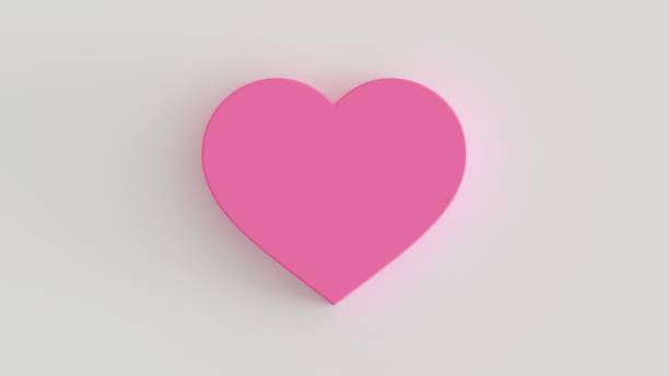 istock 3D background illustration with pink heart symbol 1473641820