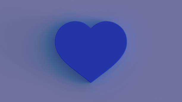 istock Blue background illustration with 3D heart symbol 1473641825