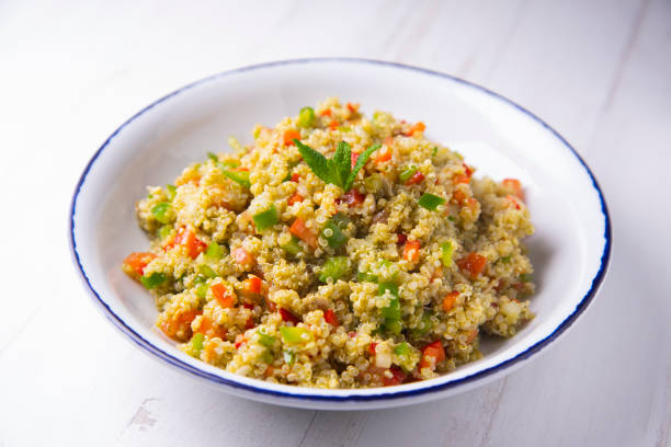 Delicious salad with quinoa and vegetables.