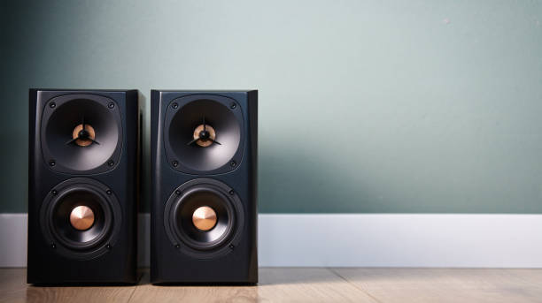 istock Sound speaker on the floor 1473642288