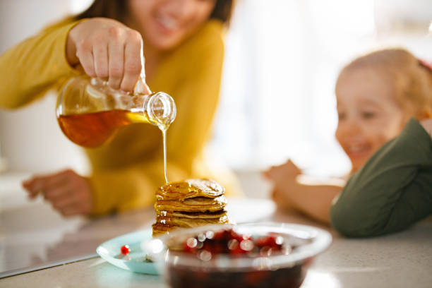 Pancakes with syrup for you!