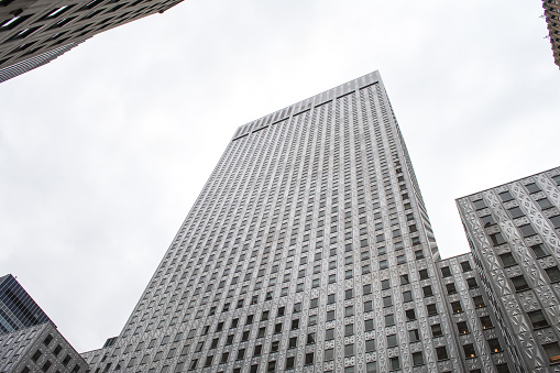 New York City Midtown Manhattan Skyscrapers (Chrysler Building) from below