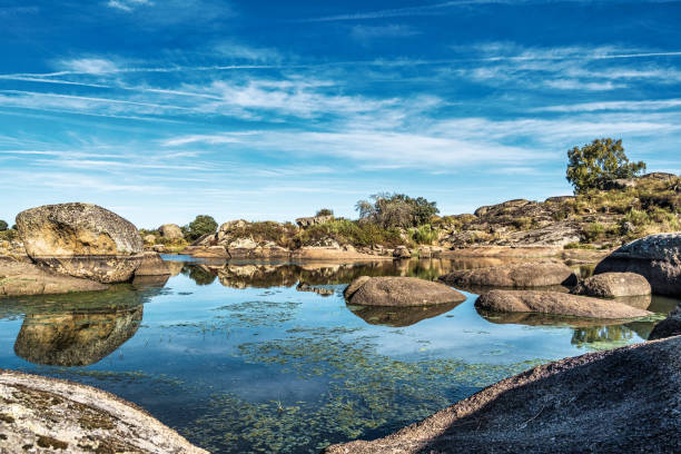 Los Barruecos Natural Monument, Malpartida de Caceres, Extremadura, Spain. stock photo