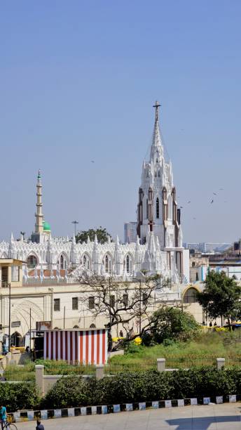 bangalore city from the shivajinagar busstand building - india bangalore contemporary skyline imagens e fotografias de stock