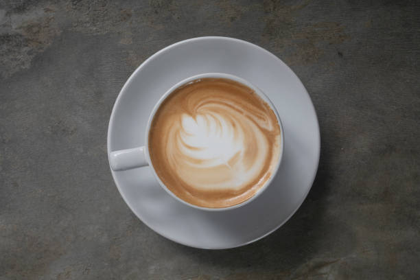 istock Latte Art Hot coffee in nature background. 1473652342