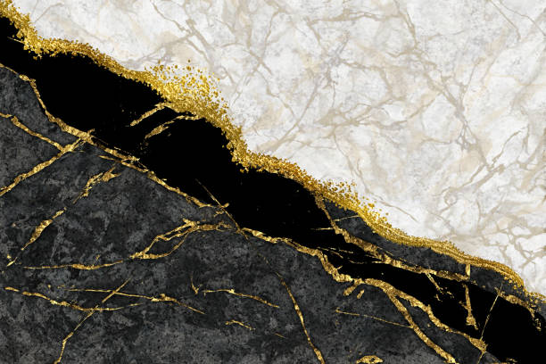 istock abstract background, black and white marble with golden veins, japanese kintsugi technique, fake painted artificial stone texture, marbled wallpaper, digital marbling illustration 1473657126