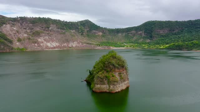 Lake crater at Taal volcano. Philippines.