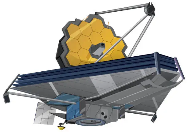 Vector illustration of James Webb Space Telescope (JWST)