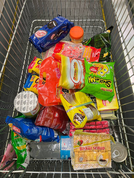 istock Various snacks in one trolley at Mydin Mall Meru. 1473663789