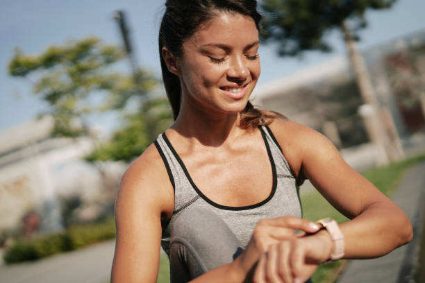 istock Happy girl resting after training. 1473669806