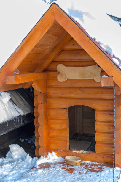 istock Wood Log Dog House 1473670855