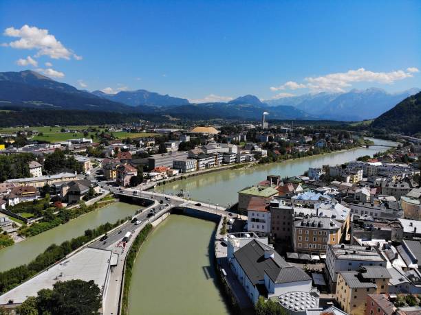 istock Salzach river in Hallein, Austria 1473671811