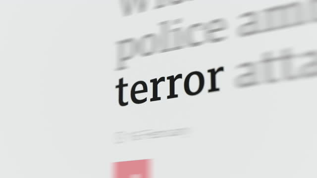 Terror in the article and text