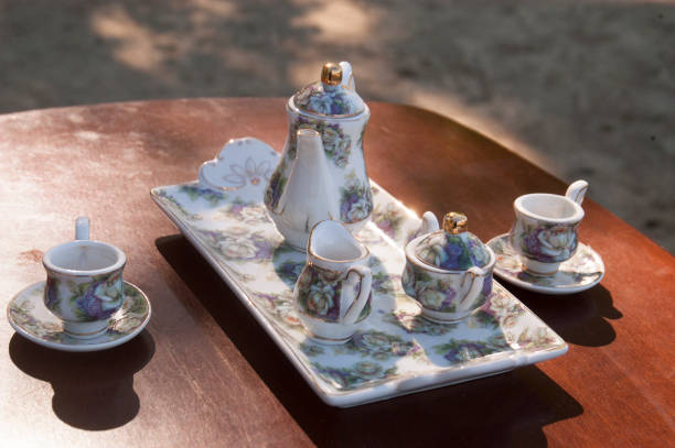 Tea set stock photo