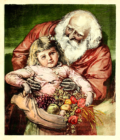 Santa Claus with little girl 1881
Original edition from my own archives
Source : Correo de Ultramar 1881