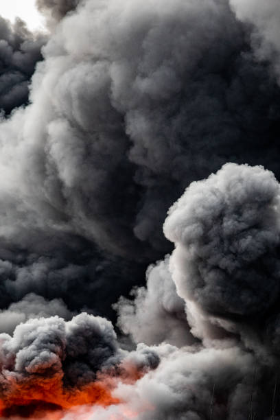istock Fire smoke background,Smoke caused by explosions,White smoke like clouds background. 1473680959