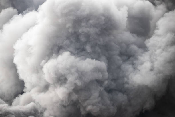 istock Fire smoke background,Smoke caused by explosions,White smoke like clouds background. 1473680982
