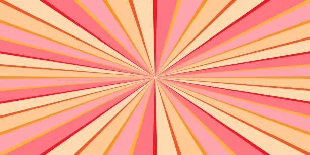 Vector illustration of Vibrant Sunburst geometric Ray star Background